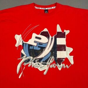 Vintage Phat Farm T Shirt Mens 2XL Red Graphic Print Y2K Made‎ in USA